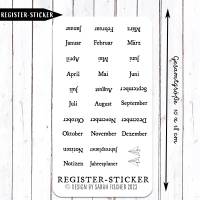 Stickerbogen Monats-Register für Bullet Journal & Planer Bild 3
