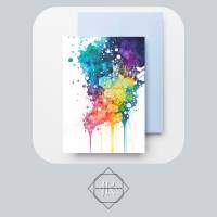 Hintergrund "Farbenfroh1"  Digitaler Download png für Sublimation Kartenbasteln 300dpi DIY Aquarell Watercolor s Bild 1