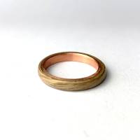 #246 Gr. 53 Bentwood Ring europäische Nuss Kupfer Holz Bild 1