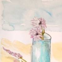 Aquarell original, "Lavendel",42x29,5 cm Bild 4