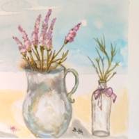 Aquarell original, "Lavendel",42x29,5 cm Bild 5