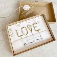 Geschenkschachtel CHLOE Wunderkerzen LOVE Geldgeschenk Hochzeit mit Namen + Anhänger 'Für immer & ewig' Bild 8