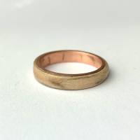 #100 Gr. 54 Bentwood Ring Satin Nuss Kupfer Holz Bild 1