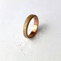#100 Gr. 54 Bentwood Ring Satin Nuss Kupfer Holz Bild 2