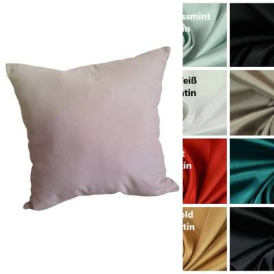 Kissen aus Satin in 9 verschiedenen Größen und Farben