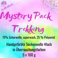 Mystery Pack, 500 g Handgefärbte Sockenwolle Trekking 4fach in Überraschungsfarben Bild 1
