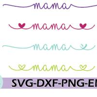 Muttertag Mama Plotterdatei "Mama" SVG / Dxf Pdf Silhouette | Svg Clipart Bild 5