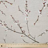 Stoff Meterware Baumwollstoff natur Kirschblüten Japan Zweige Dekostoff Bild 2