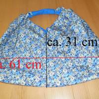 Große Tasche im Origami Stil in blau mit Blumenrmuster Bild 2