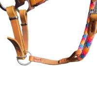 Pferdehalfter Tauhalfter mit Leder, komplett handgenäht, für Mini Shetty, Shetty, Pony, Cob, Warmblut, Kaltblut Bild 5