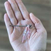 Tiny Butterfly - Haarklammern mit Schmetterling, Perlen, Edelsteinen und Rocailles (Haarschmuck) Bild 10