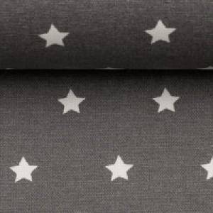Beschichtete Baumwolle Sterne auf grau Bild 3