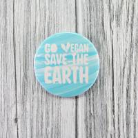 Klima Button # Ø 58mm # Go Vegan Anstecknadel Erde Planet Demo Streik Klimawandel Klimaretter FFF Vegan Zukunft Bild 1