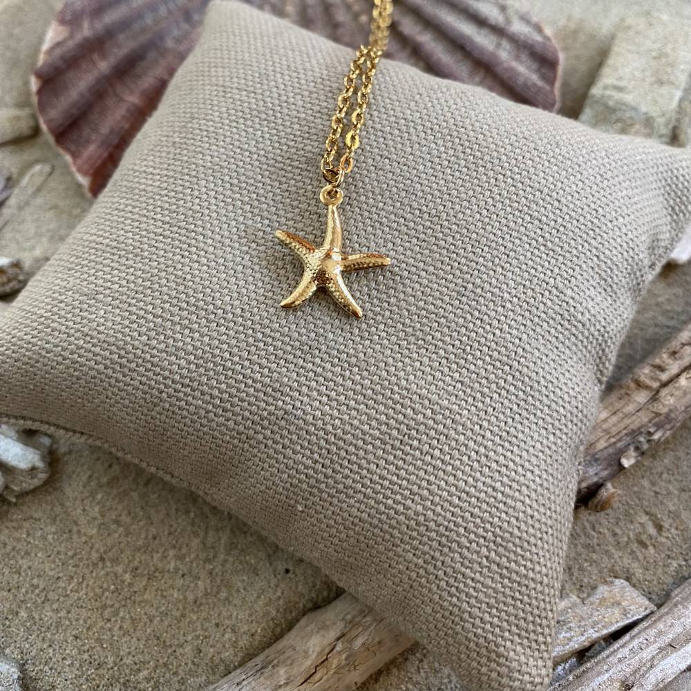 XAGMODSHN Halskette Meeresmotive - Keramik Fisch & Edelstahl Seestern Anhänger