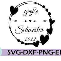 Plotterdatei große Schwester SVG DXF PDF SVG Bild 1