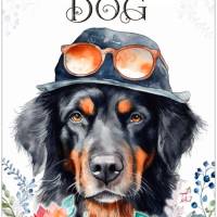 Hundeschild LIFE IS BETTER WITH A DOG mit Hovawart Bild 1