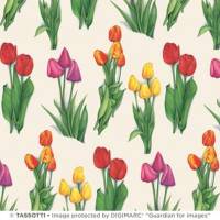 Frühling * 4 Bogen Geschenkpapier Tulpen von Grafiche Tassotti, z.B. für Blumentöpfe Bild 1