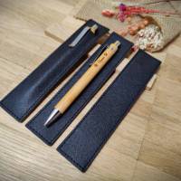 Kugelschreiber personalisiert aus Bambus mit individueller Gravur schwarz Kuli Stift Holz Gastgeschenk Geschenk Gift Bild 9