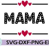 Plotterdatei Herz Mama perfekt SVG DXF PDF SVG Bild 3