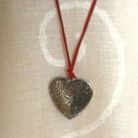Halskette lang mit silberfarbenem Herzanhänger von Hobbyhaus Bild 10