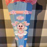 Schultüte Zuckertüte für Mädchen Ballerina Schwein Aurelia verschiedene Farben Bild 1
