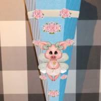 Schultüte Zuckertüte für Mädchen Ballerina Schwein Aurelia verschiedene Farben Bild 2