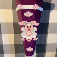 Schultüte Zuckertüte für Mädchen Ballerina Schwein Aurelia verschiedene Farben Bild 3