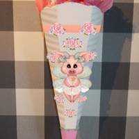 Schultüte Zuckertüte für Mädchen Ballerina Schwein Aurelia verschiedene Farben Bild 7
