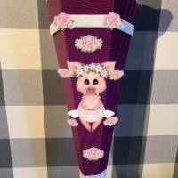 Schultüte Zuckertüte für Mädchen Ballerina Schwein Moira verschiedene Farben Bild 1