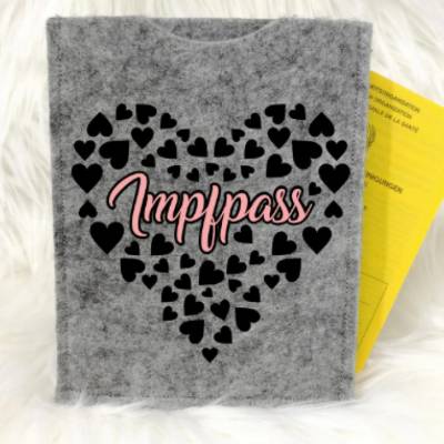 Plotterdatei für Impfpasshülle, Schutz für den Impfpass mit Herz