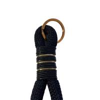 Schlüsselanhänger handgefertigt der Marke AlsterStruppi in dunkelblau, rosegold, blaues Leder, personalisiert möglich Bild 4