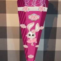 Schultüte Zuckertüte für Mädchen Ballerina Hase Violette verschiedene Farben Bild 1