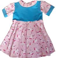Baby Mädchen Kleid Kinderkleid Sommerkleid Tunika Baumwoll-Jersey Einhorn Bild 2