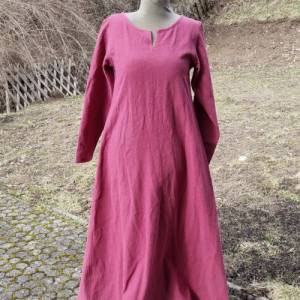 Wikinger Leinen Kleid, used look, Unterkleid Mittelalter, Leinenkleid, stone washed, Cosplay, LARP, Bild 3