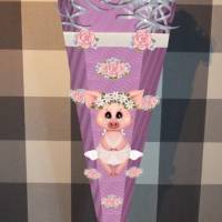 Bastelset für Schultüte Zuckertüte für Mädchen Ballerina Schwein Moira viele Farben Bild 6