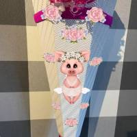 Bastelset für Schultüte Zuckertüte für Mädchen Ballerina Schwein Moira viele Farben Bild 7