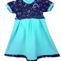 Baby Mädchen Kleid Kinderkleid Sommerkleid Tunika Baumwoll-Jersey Regenbogen Bild 1