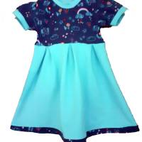 Baby Mädchen Kleid Kinderkleid Sommerkleid Tunika Baumwoll-Jersey Regenbogen Bild 2