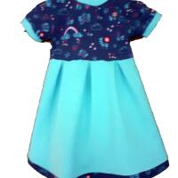 Baby Mädchen Kleid Kinderkleid Sommerkleid Tunika Baumwoll-Jersey Regenbogen Bild 4