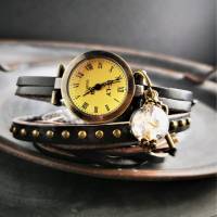 Armbanduhr, Wickeluhr, Lederuhr, Wunsch Bild 4
