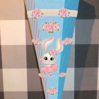 Bastelset für Schultüte Zuckertüte für Mädchen Ballerina Hase Violette viele Farben Bild 3