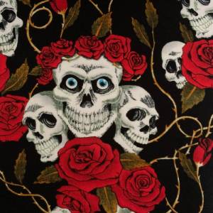 Jersey Skulls und Rosen, Totenkopf, Tattoo Bild 5