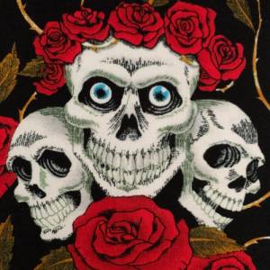 Jersey Skulls und Rosen, Totenkopf, Tattoo Bild 6