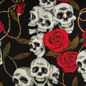 Jersey Skulls und Rosen, Totenkopf, Tattoo Bild 7