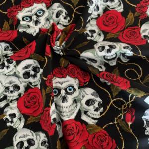 Jersey Skulls und Rosen, Totenkopf, Tattoo Bild 8