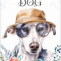 Hundeschild LIFE IS BETTER WITH A DOG mit Whippet Bild 1