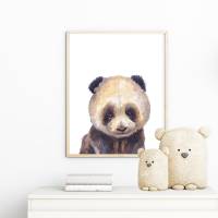 Kinder Poster | Bild Kinderzimmer | personalisierbar | Kleiner Panda Bild 1