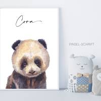 Kinder Poster | Bild Kinderzimmer | personalisierbar | Kleiner Panda Bild 3