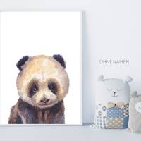 Kinder Poster | Bild Kinderzimmer | personalisierbar | Kleiner Panda Bild 4
