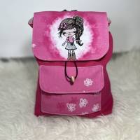 Kindergarten Rucksack girl pink - mit oder ohne Namen - mit Wunschnamen Kinderrucksack - Tasche für Mädchen Bild 2